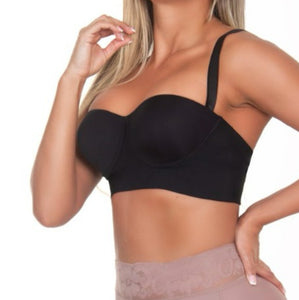 Full coverage push-up strapless bra